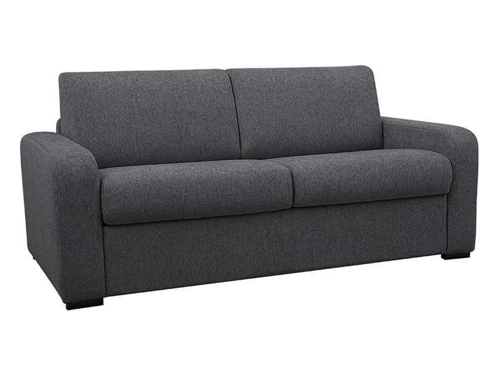 Vente-unique Sofá De 3 Lugares Convertivel De Abertura Rapida Em Tecido Cor Antracite Bevis - Colchão De 14 Cm* Sofá Cama De Abertura Rapida