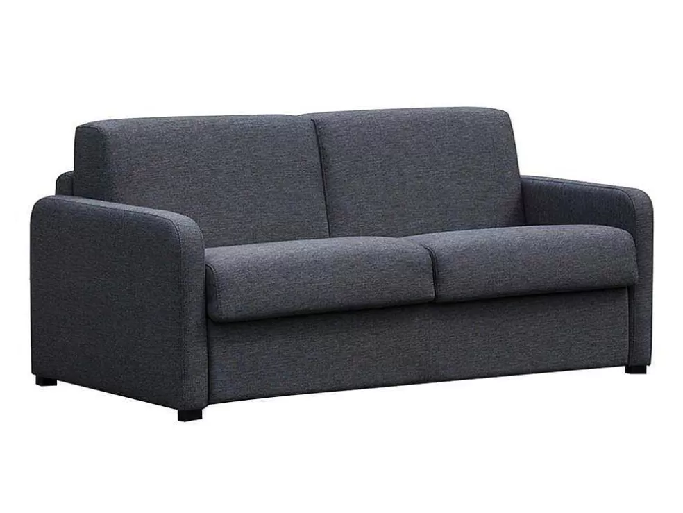 Vente-unique Sofá De 3 Lugares Convertivel Em Cama Expresso Em Tecido Cinzento Escuro - Tomaka* Promoções Sofás & Poltronas