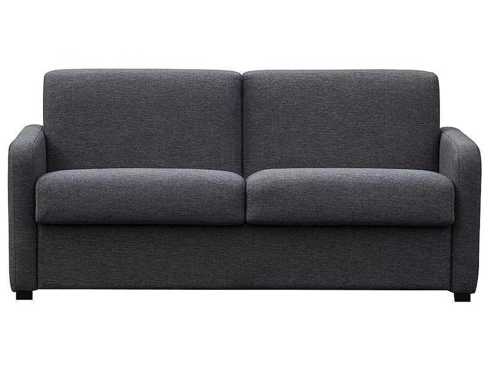 Vente-unique Sofá De 3 Lugares Convertivel Em Cama Expresso Em Tecido Cinzento Escuro - Tomaka* Promoções Sofás & Poltronas