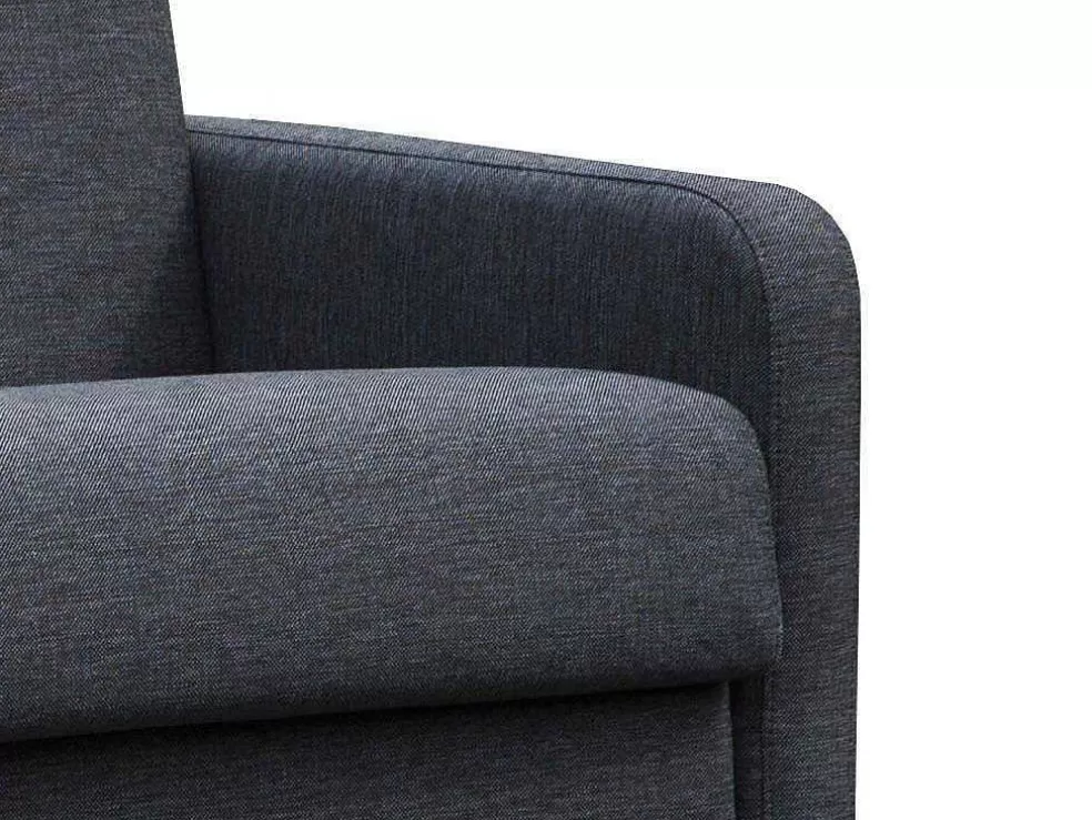 Vente-unique Sofá De 3 Lugares Convertivel Em Cama Expresso Em Tecido Cinzento Escuro - Tomaka* Promoções Sofás & Poltronas