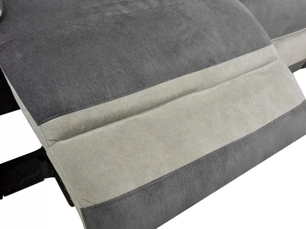 Vente-unique Sofá De 3 Lugares Relax Em Microfibra Antracite E Cinzento-Claro - Talca* Sofá De Relaxamento Manual