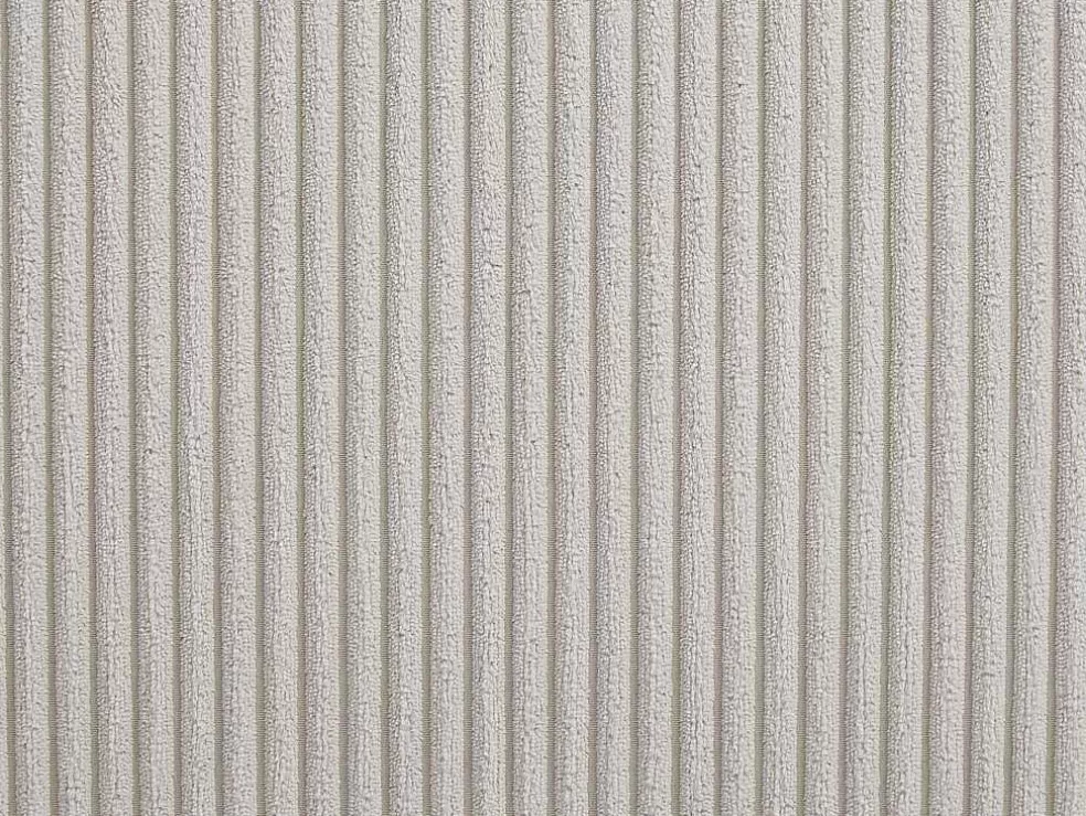 Vente-unique Sofá De Canto Direito Articulado Eletrico Veludo Canelado Beige - Amelio* Promoções Sofás & Poltronas