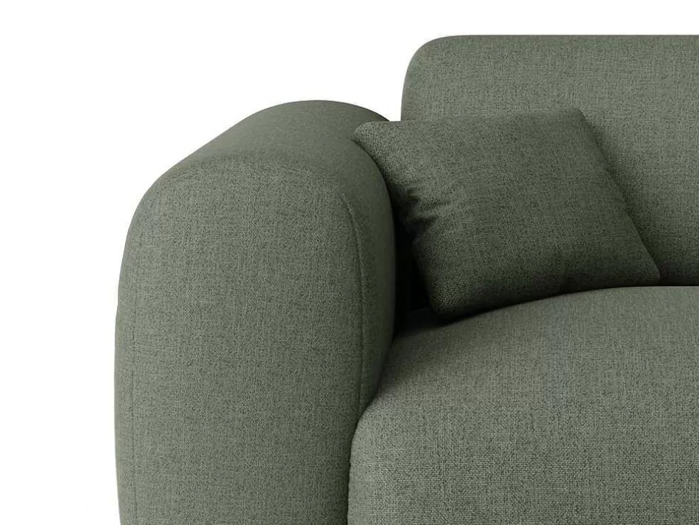Maison Céphy Sofá De Canto Direito Grande Em Tecido Matizado Verde - Pogni* Promoções Sofás & Poltronas