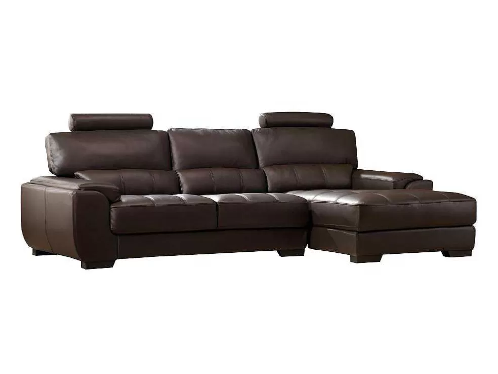 LINEA Sofá Sofá De Canto Em Pele Castanho - Canto Direito - Metropolitan Ii* Promoções Sofás & Poltronas