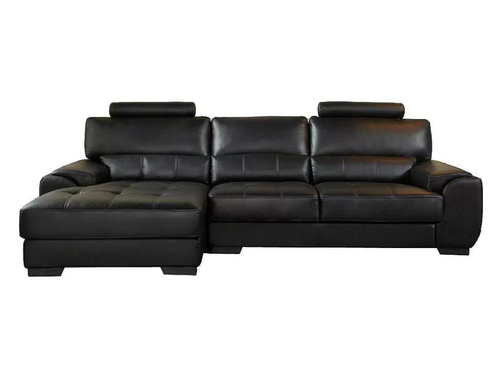 LINEA Sofá Sofá De Canto Em Pele Preto - Canto Esquerdo - Metropolitan Ii* Promoções Sofás & Poltronas
