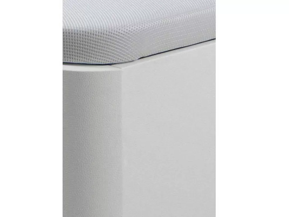 Ysmée Sommier Com Bau Oniry Em Pele Sintética Da Ysmee - 160X200 Cm - Branco Mate* Sommier