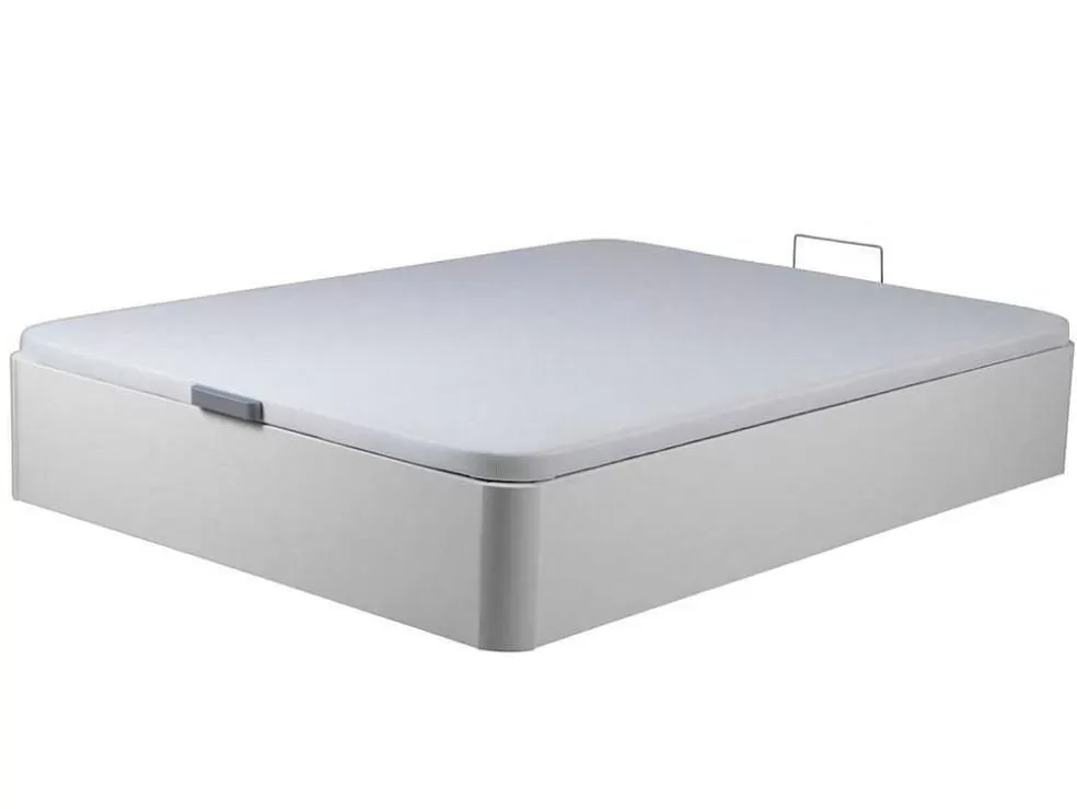 Ysmée Sommier Com Bau Oniry Em Pele Sintética Da Ysmee - 160X200 Cm - Branco Mate* Sommier