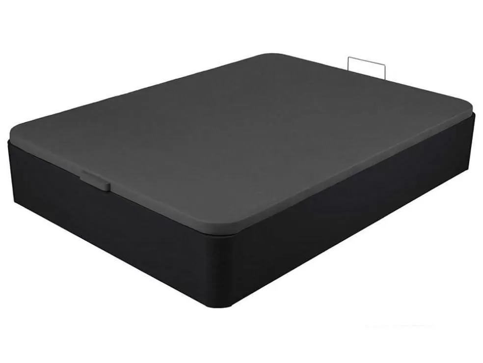 Ysmée Sommier Com Bau Oniry Em Pele Sintética Da Ysmee - 140X190 Cm - Preto Mate* Sommier