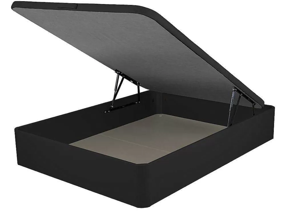 Ysmée Sommier Com Bau Oniry Em Pele Sintética Da Ysmee - 140X190 Cm - Preto Mate* Sommier