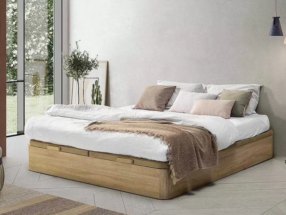 Ysmée Sommier Com Espaco De Arrumação Hestia Da Ysmee Cor Natural Claro De 180 X 200 Cm* Sommier