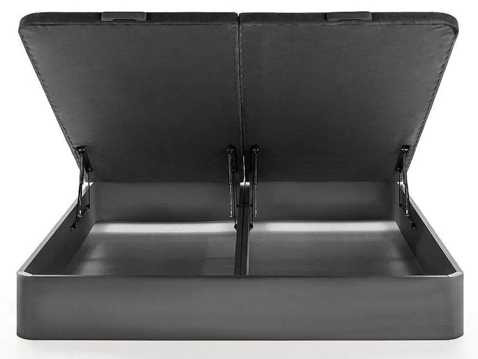 Ysmée Sommier Com Espaco De Arrumação Hestia Da Ysmee Cor Preto Mate De 180 X 200 Cm* Sommier