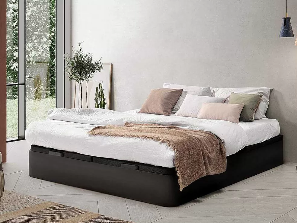 Ysmée Sommier Com Espaco De Arrumação Hestia Da Ysmee Cor Preto Mate De 180 X 200 Cm* Sommier