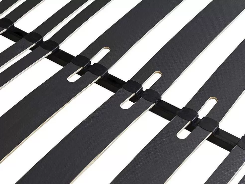 Ysmée Sommier Estrado De Ripas Para Montar 140X190 Cm, 2X15 Ripas, 3 Zonas De Apoio Lombar Reforcado, Sem Pés, Preto - Cerrisi De Ysmee* Sommier