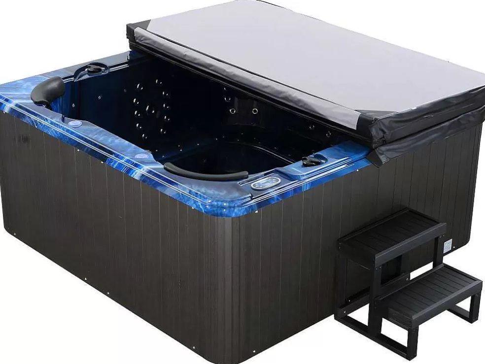 VOGUE SPA Spa De 6 Lugares Azul Com Acessórios 128 Jatos C220 X L220 X A97 Cm, Sistema Balboa, Gama Prestigio - Comino* Spa Rígido