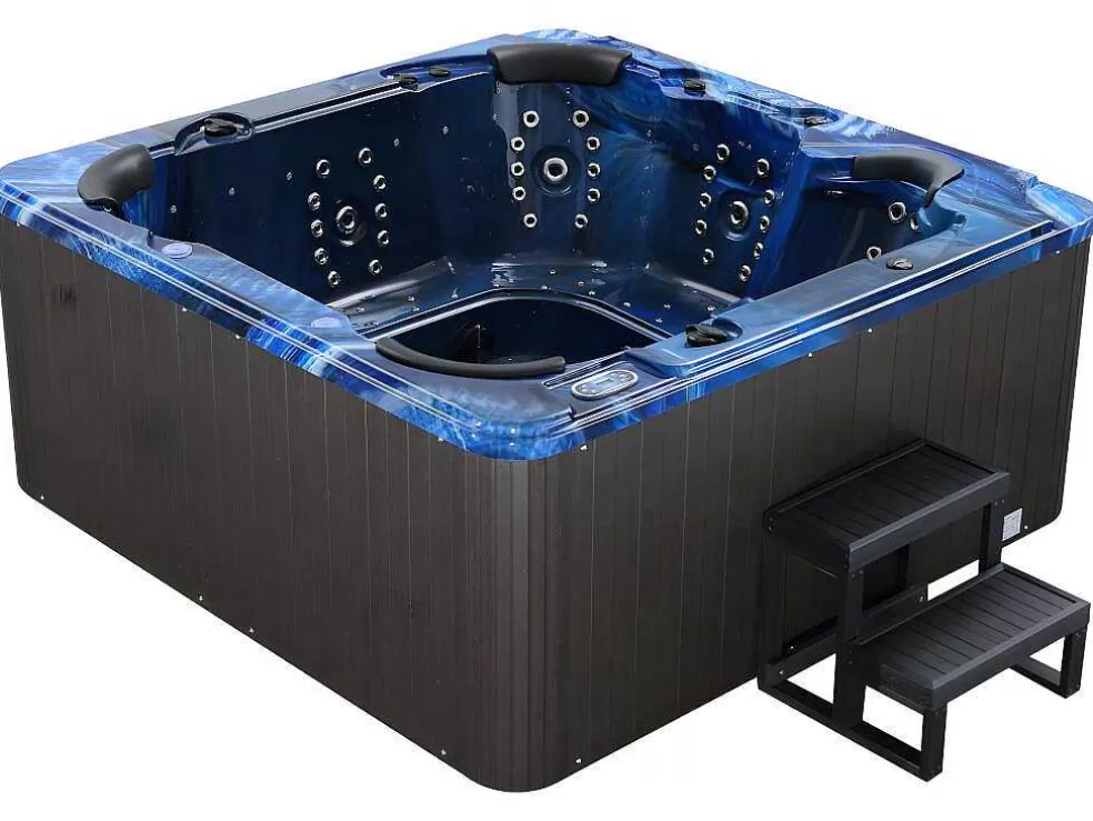 VOGUE SPA Spa De 6 Lugares Azul Com Acessórios 128 Jatos C220 X L220 X A97 Cm, Sistema Balboa, Gama Prestigio - Comino* Spa Rígido