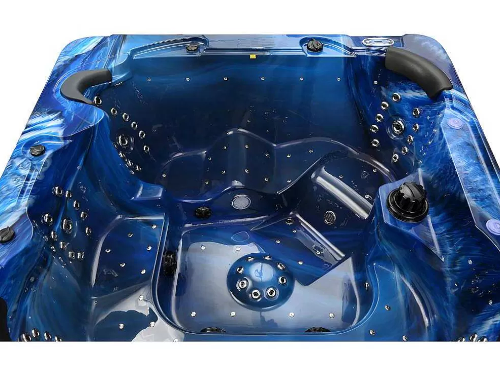 VOGUE SPA Spa De 6 Lugares Azul Com Acessórios 128 Jatos C220 X L220 X A97 Cm, Sistema Balboa, Gama Prestigio - Comino* Spa Rígido