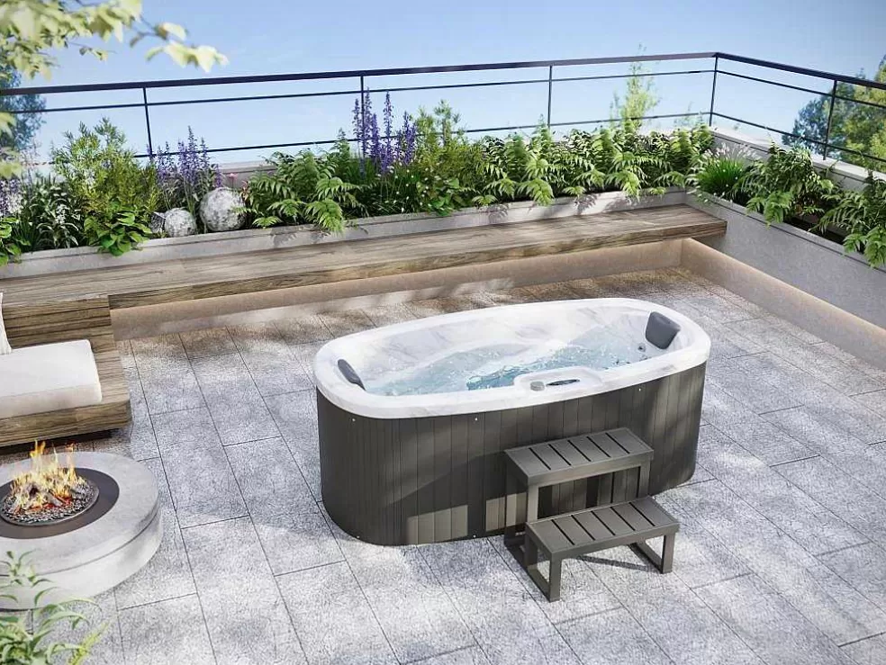 VOGUE SPA Spa De 2 Lugares Branco Perola Com Cobertura, 14 Jatos, C210 X L110 X A74 Cm, Sistema Balboa - Samoa Iv* Spa Rígido