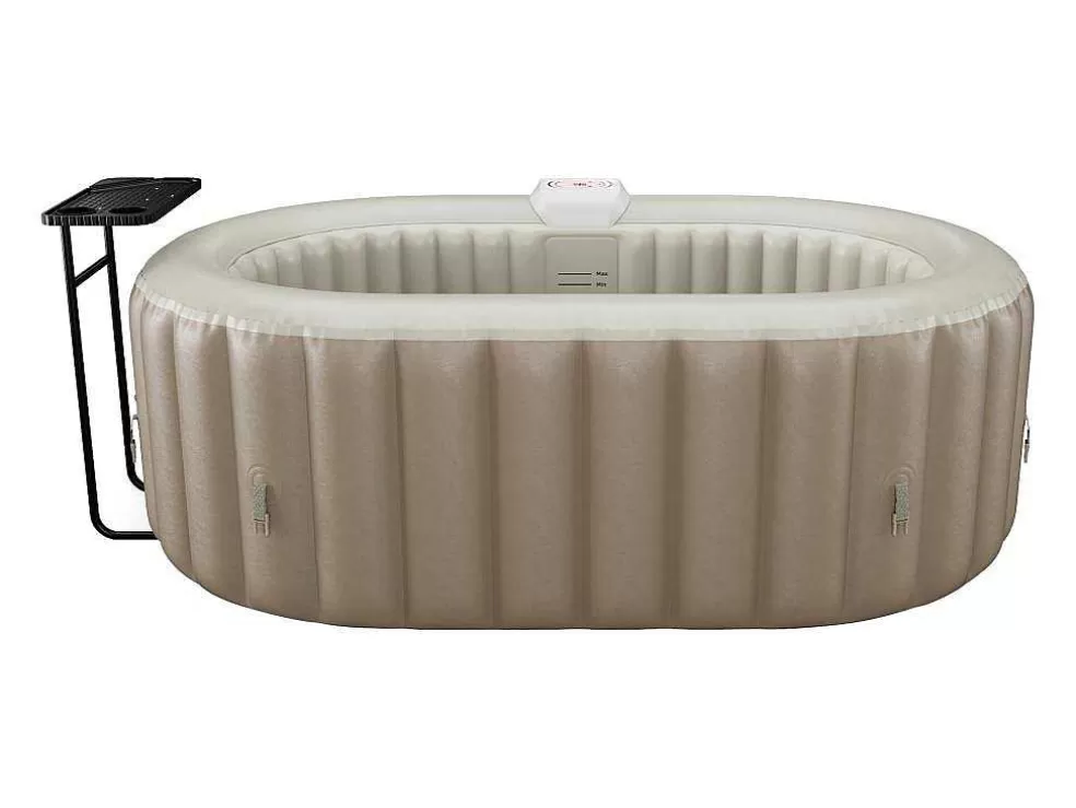 VOGUE SPA Spa Insuflável Oval 2 Lugares C190 X L120 X A65 Cm, 90 Jatos De Ar, Taupe E Bege - B-Lucky* Spa Insuflável