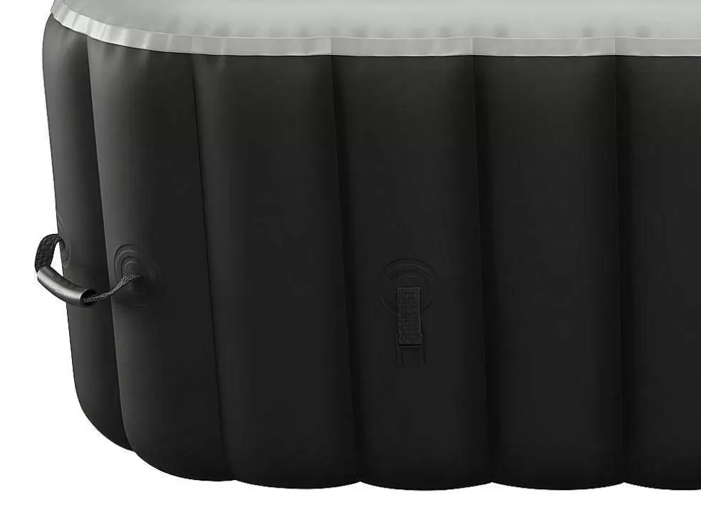 VOGUE SPA Spa Insuflável Quadrado 6 Péssoas - C185 X L185 X A65 Cm - 140 Saidas De Ar - Preto E Cinza - B-Cosy* Spa Insuflável