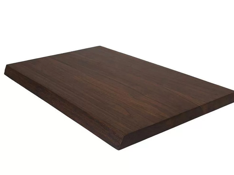 Vente-unique Suporte Suspenso Em Teca Escura Com Esquadros De Fixacao Pretos E Lavatório De 80 X 50 Cm - Sukawati* Móvel De Parede Para Casa De Banho