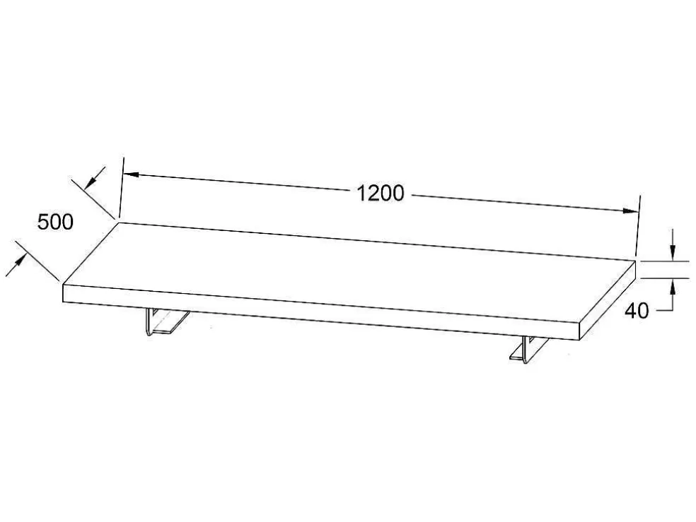 Vente-unique Suporte Suspenso Em Teca Escura Com Esquadros De Fixacao Pretos E Lavatório Duplo De 120 X 50 Cm - Sukawati* Móvel De Parede Para Casa De Banho