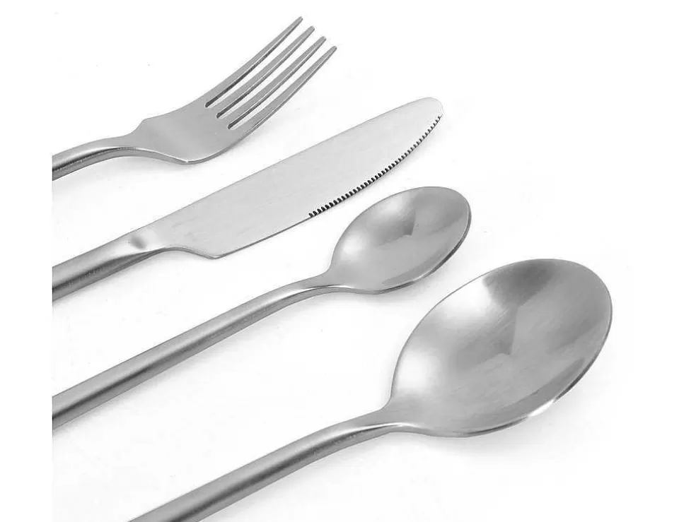 OZAIA Talheres 16 Pecas Em Aco Inoxidavel Cor Prateado Mate - Almunia* Louça E Utensílios De Cozinha