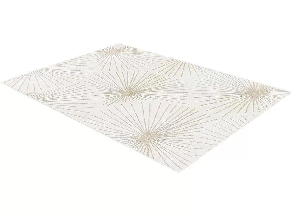 OZAIA Tapete Com Motivos Acabamento Lurex Dourado De 120X170 Cm Cor Bege - Livno* Tapete Pequeno