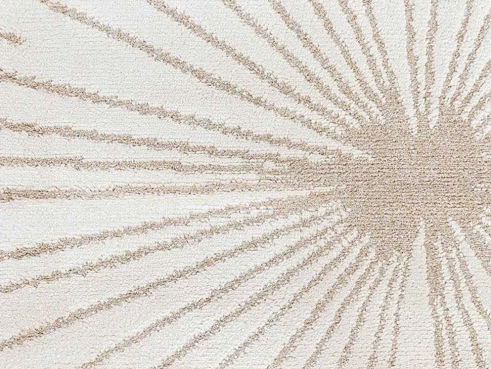 OZAIA Tapete Com Motivos Acabamento Lurex Dourado De 120X170 Cm Cor Bege - Livno* Tapete Pequeno