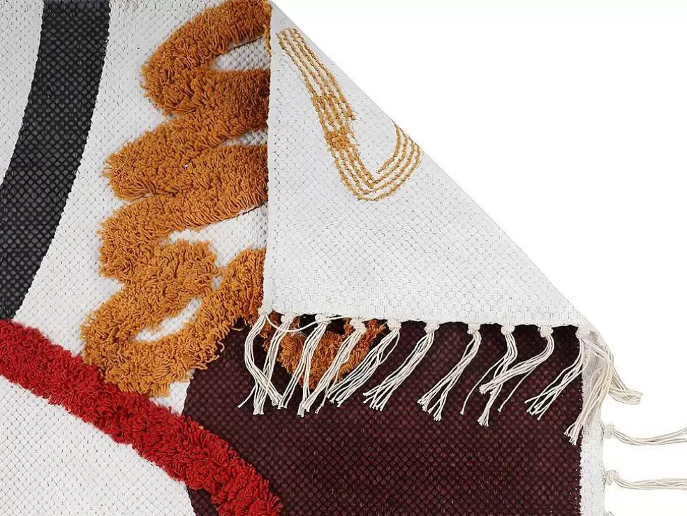 OZAIA Tapete Com Relevos Em Algodao Estampado De 120 X 170 Cm Multicolor - Palmas* Tapete De Sala