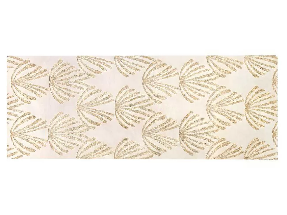 OZAIA Tapete De Corredor Art Deco 80 X 200 Cm Em Polipropileno Bege E Dourado - Lysa* Tapetes De Corredor