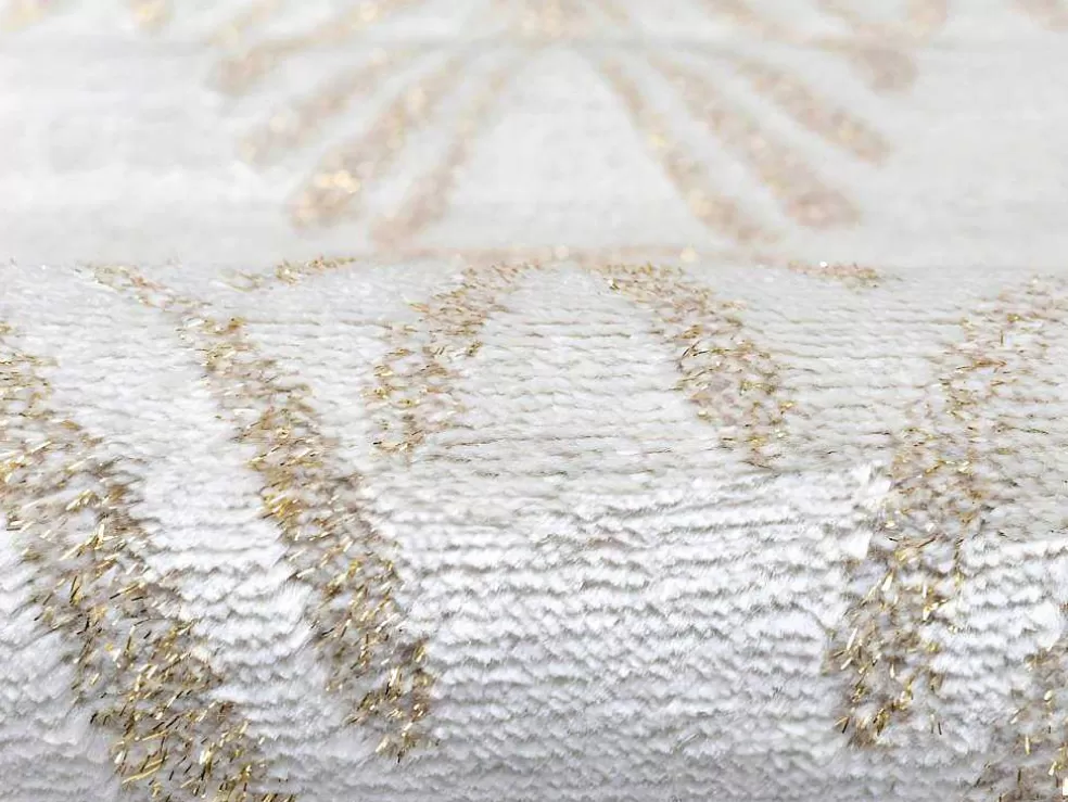 OZAIA Tapete De Corredor Art Deco 80 X 200 Cm Em Polipropileno Bege E Dourado - Lysa* Tapetes De Corredor