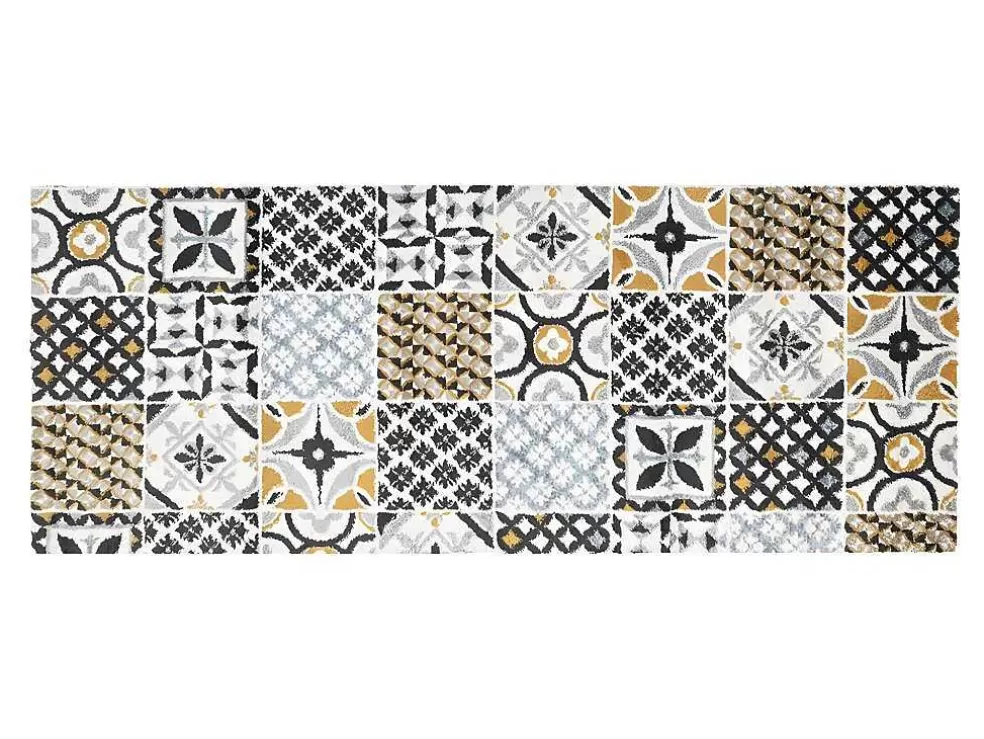 OZAIA Tapete De Corredor Efeito Azulejo De Cimento 80 X 200 Cm Multicolor - Ornico* Tapetes De Corredor