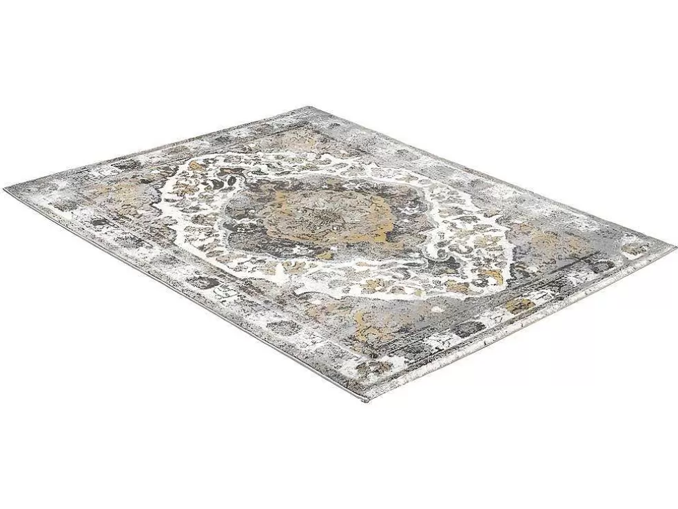 OZAIA Tapete De Corredor Vintage Oriental De 80 X 200 Cm Bege E Amarelo - Agra* Tapetes De Corredor