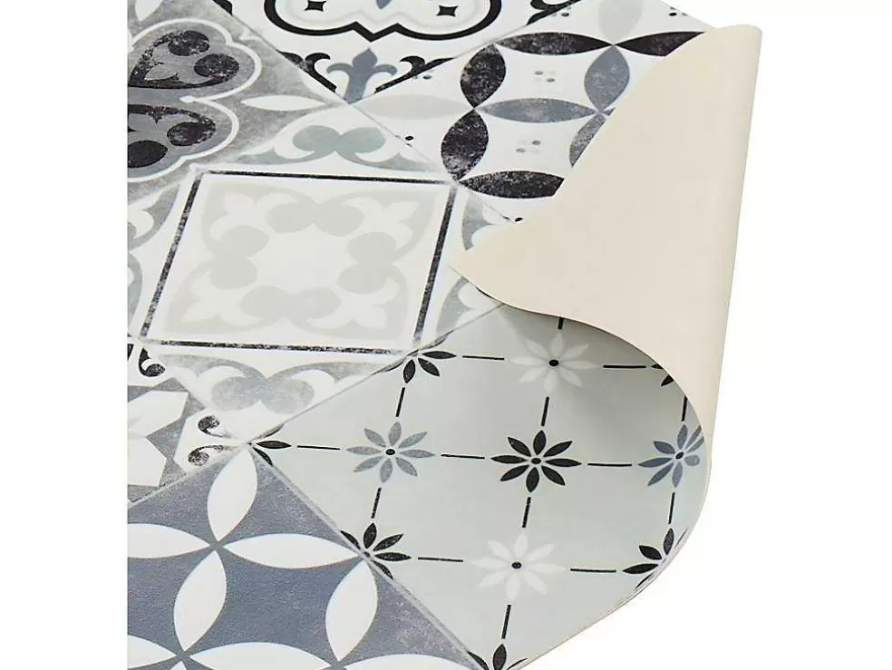 OZAIA Tapete De Cozinha Em Vinil Efeito Mosaico Hidraulico Mosai - 49,5X83 Cm - Preto E Branco* Acessórios E Arrumação De Cozinha