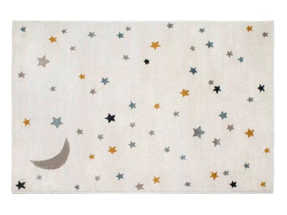 OZAIA Tapete De Criança 100 X 150 Cm Em Polipropileno Bege, Azul E Amarelo - Moony* Tapete De Criança