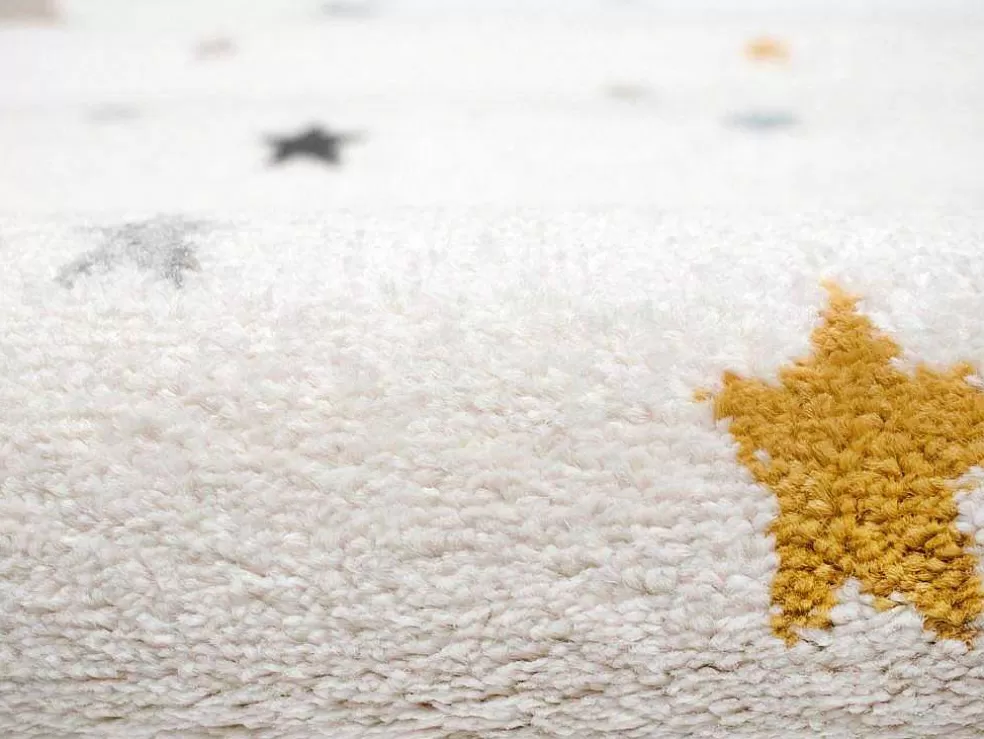 OZAIA Tapete De Criança 100 X 150 Cm Em Polipropileno Bege, Azul E Amarelo - Moony* Tapete De Criança