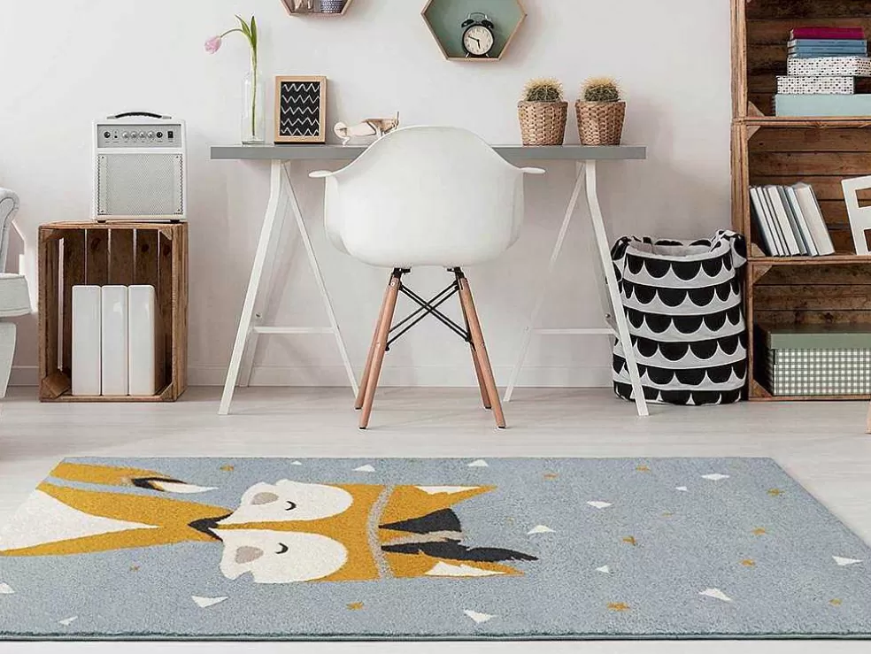 OZAIA Tapete De Criança Com Padrao Raposa 100 X 150 Cm Multicolor - Junio* Tapete De Criança