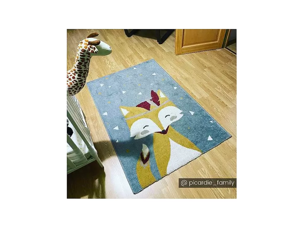 OZAIA Tapete De Criança Com Padrao Raposa 100 X 150 Cm Multicolor - Junio* Tapete De Criança