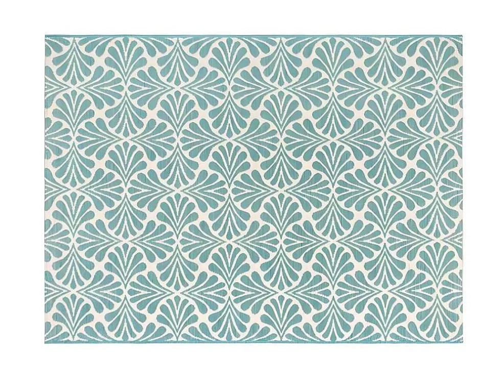 OZAIA Tapete De Interior Ou De Exterior 150 X 200 Cm Azul-Claro - Coquilla* Decoração De Jardim