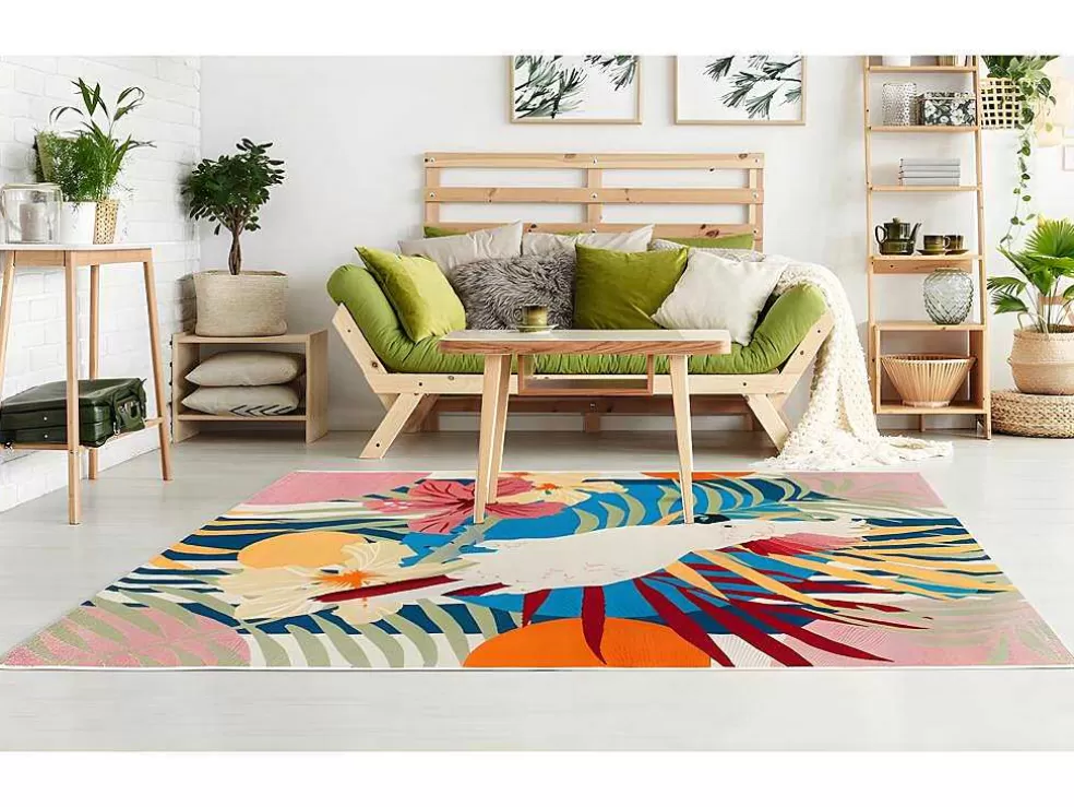 OZAIA Tapete De Interior Ou De Exterior Etnico De 150 X 200 Cm Multicolor - Perroco* Decoração De Jardim