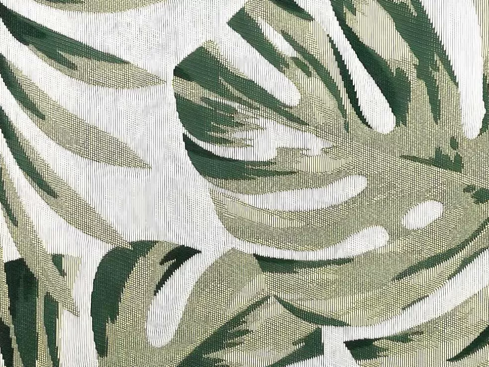 OZAIA Tapete De Interior Ou Exterior Etnico Motivos Folhas De 200 X 290 Cm Cor Verde - Palmo* Decoração De Jardim