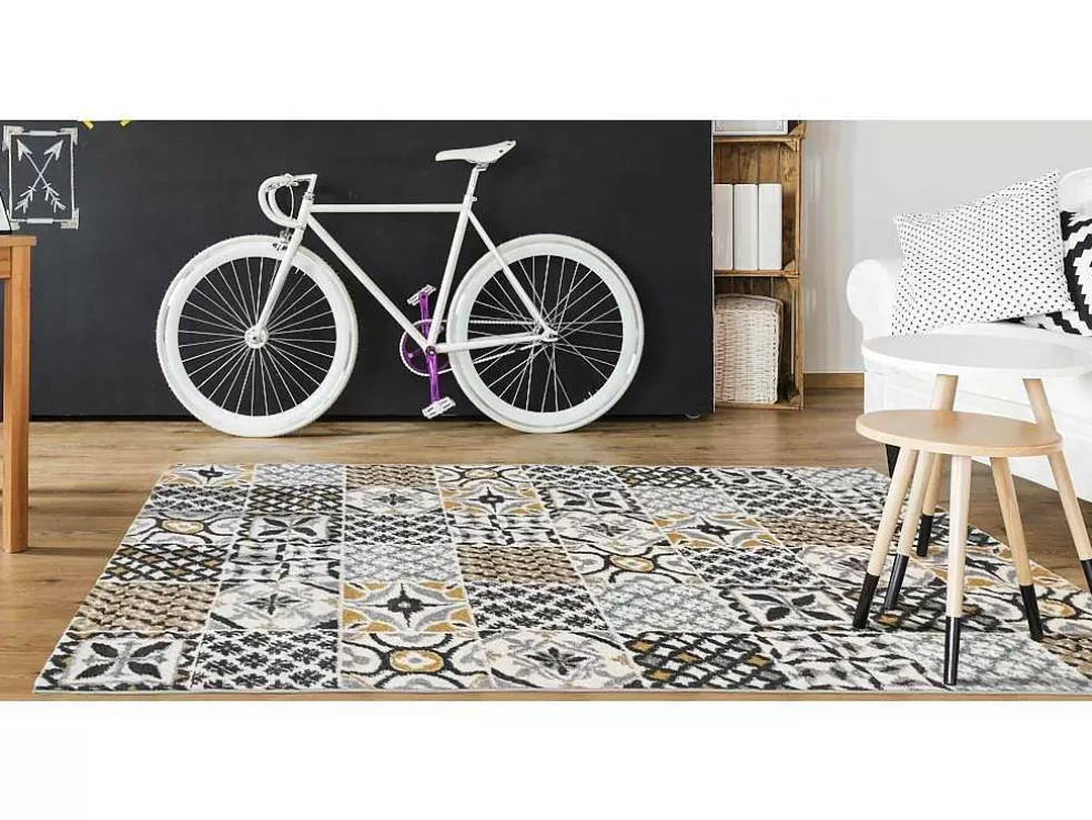 OZAIA Tapete Efeito Azulejo De Cimento 160 X 230 Cm Multicolor - Ornico* Tapete De Sala