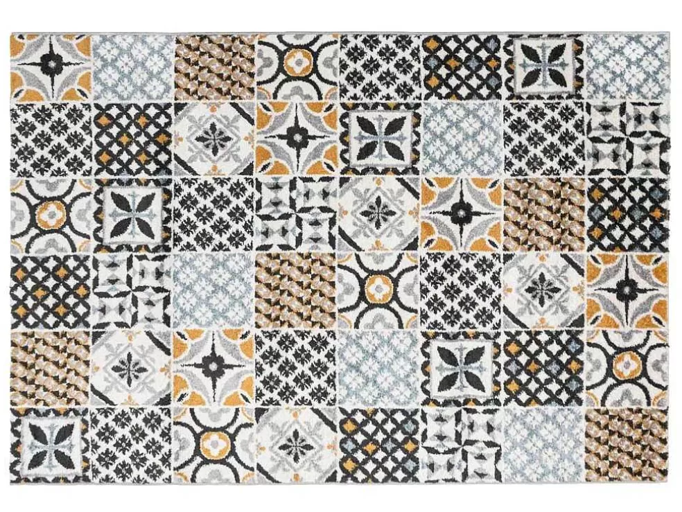 OZAIA Tapete Efeito Azulejo De Cimento 160 X 230 Cm Multicolor - Ornico* Tapete De Sala
