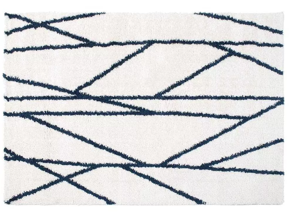 OZAIA Tapete Felpudo Berbere Assimetrico 160 X 230 Cm Branco E Preto - Bardio* Tapete Shaggy