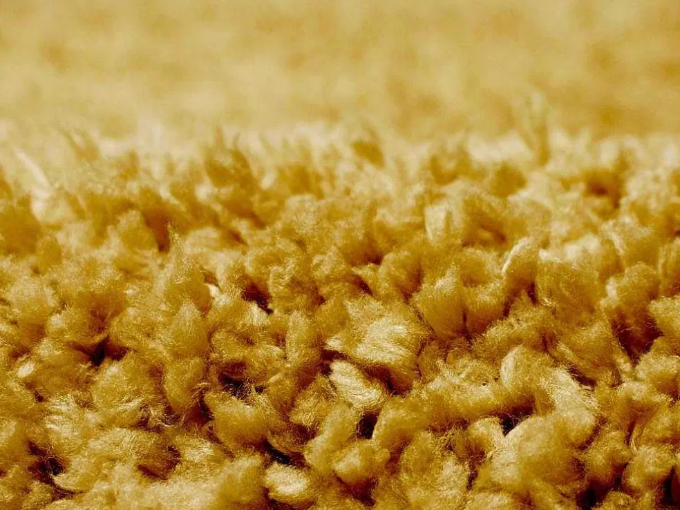 OZAIA Tapete Felpudo De Pelos Compridos 160 X 230 Cm Amarelo Mostarda - Milinio* Tapete Shaggy