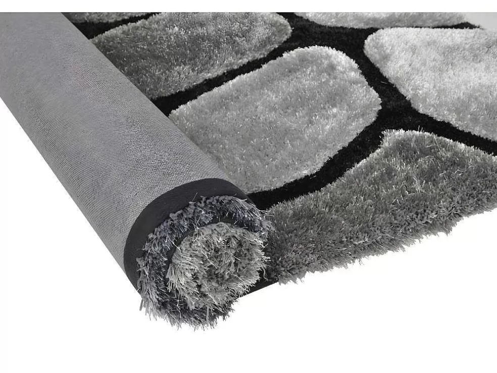OZAIA Tapete Felpudo Em Poliester De 160 X 230 Cm Cor Cinza - Pietra* Tapete Shaggy