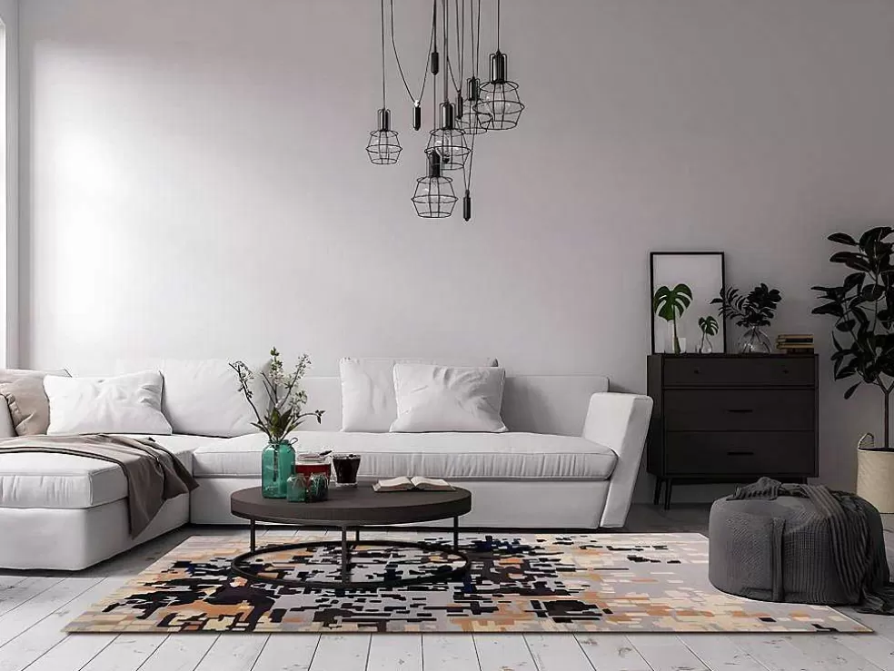 OZAIA Tapete Geometrico 100% La Tufada A Mão De 160 X 230 Cm Multicolor - Irving* Tapete Grande