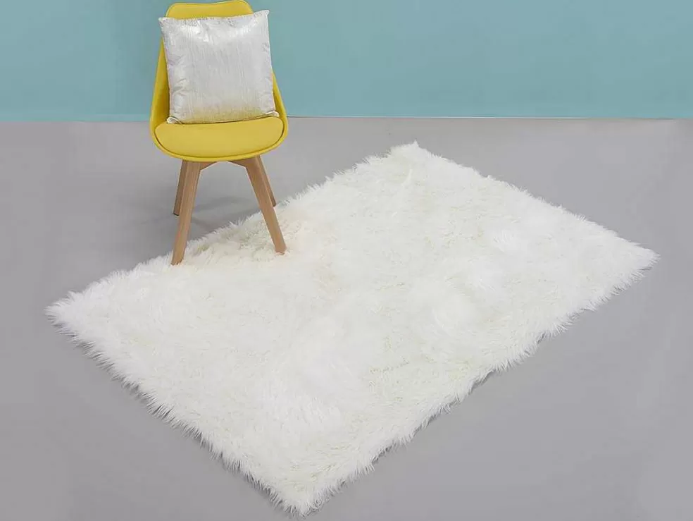 OZAIA Tapete Imitacao De Pele De Ovelha Sheep - 120 X 170 Cm - Branco* Tapete Escandinavo