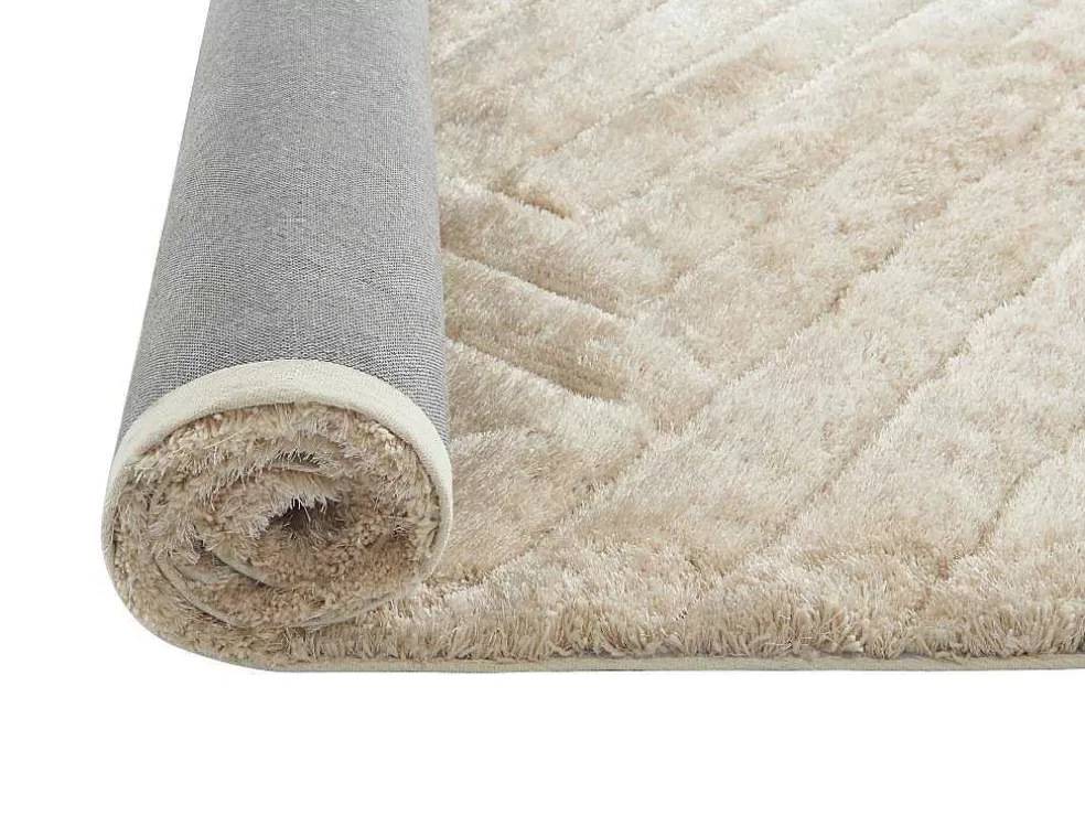 OZAIA Tapete Shaggy De Pelo Comprido Com Relevo 160X230 Cm Branco-Sujo - Maze* Tapete De Sala