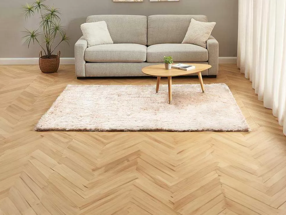 OZAIA Tapete Shaggy De Pelo Comprido Ultramacio 160X230 Cm Bege - Dolce* Tapete De Sala